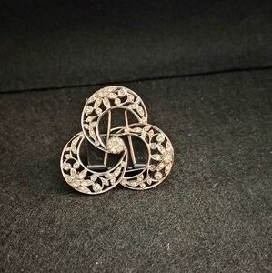 Elegant Silver-Tone Brooch